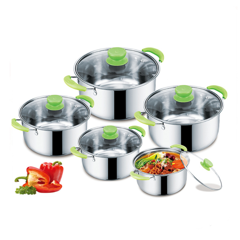 SteelMaster | set of 5 stainless steel saucepans