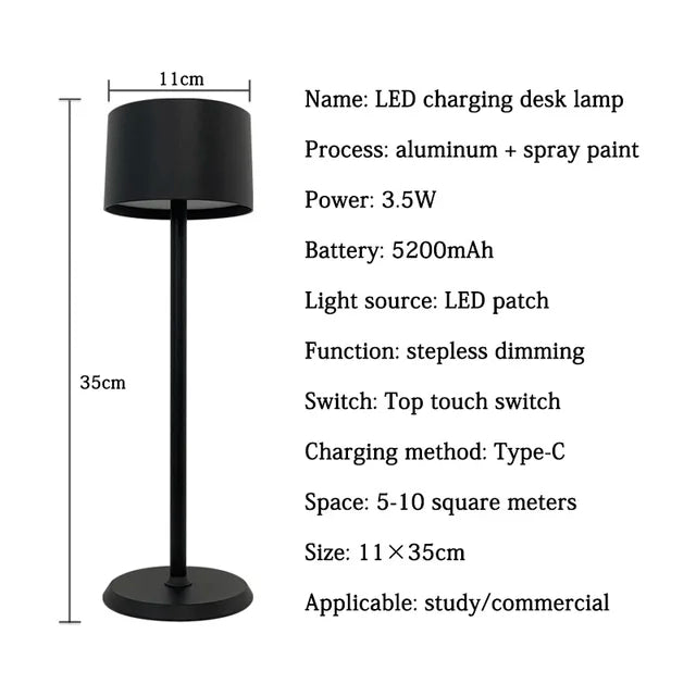 AluTouch - Aluminium Tischlampe