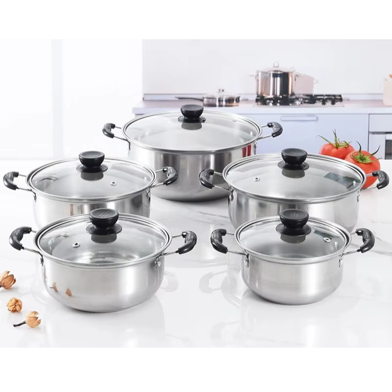 SteelMaster | set of 5 stainless steel saucepans