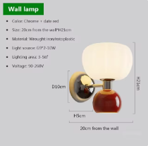 Moderne Kürbis LED Wandlampen