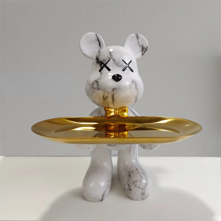 CraftBear - Bärenstatue mit Tablett