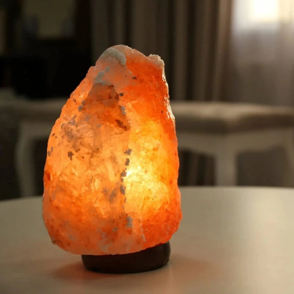 ShellRadiance - Crystal Rock Lampe mit Holzsockel