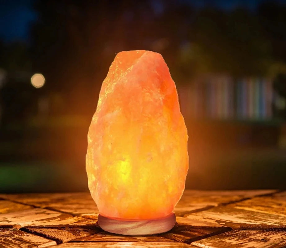 ShellRadiance - Crystal Rock Lampe mit Holzsockel