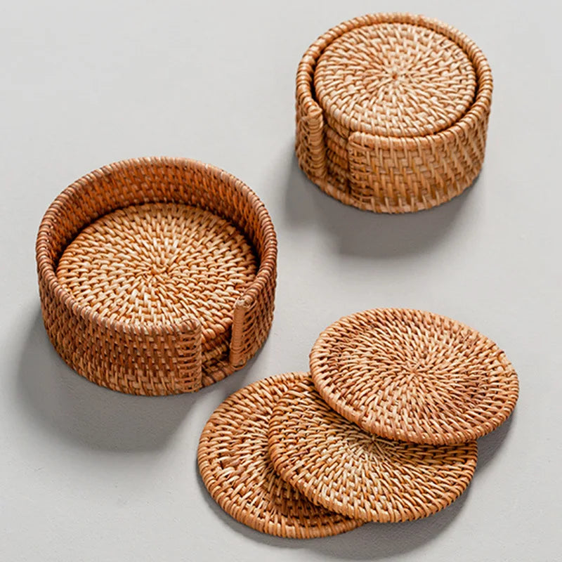 TeaEssential - Rotan Geflecht Cup Mats