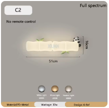 LED-Bambus-Wandleuchte