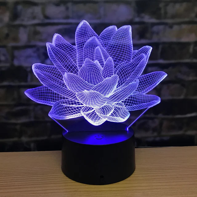 3DAcrylic - Lotus-Nachtlampe