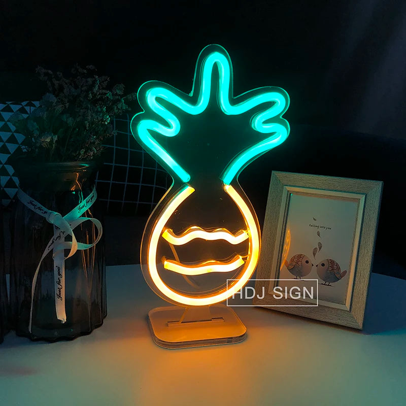 GlowGrill - Hamburger Neon LED Nachtlicht