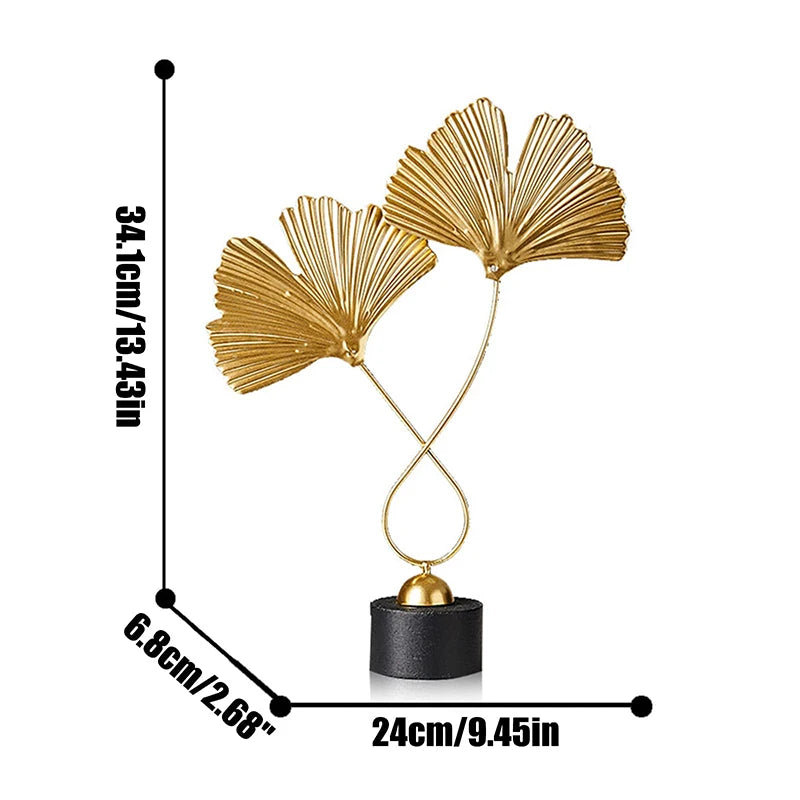 ElegantGinkgo - Blatt Metall-Skulptur