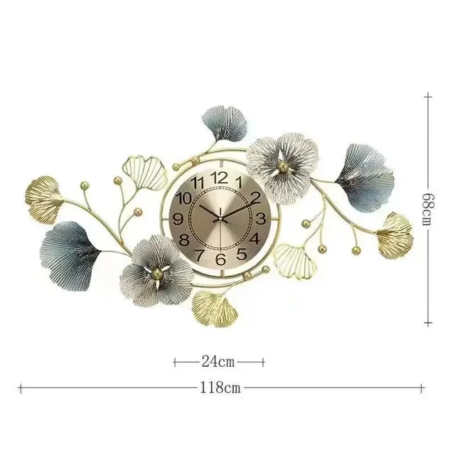 BlossomElegance - Floral Luxury Wanduhr