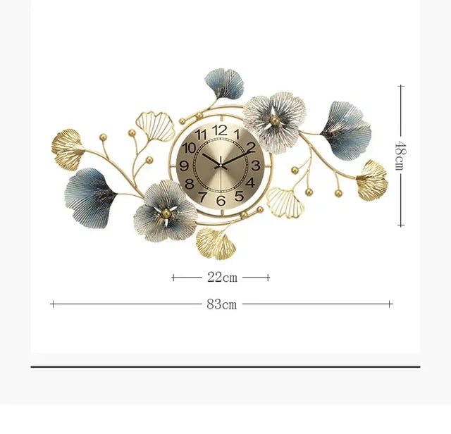 BlossomElegance - Floral Luxury Wanduhr