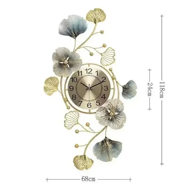 BlossomElegance - Floral Luxury Wanduhr