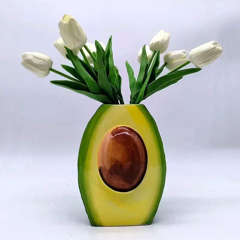 VerdeVessel - Porzellan Avocado Vase