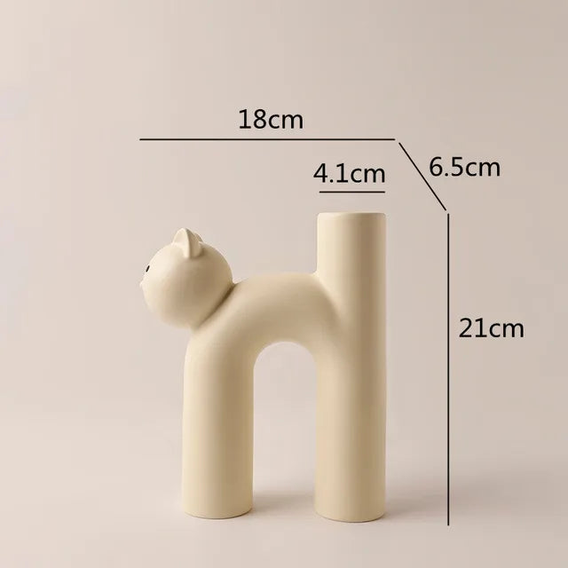 PurrPose - H-förmige Blumenvase für Katzen