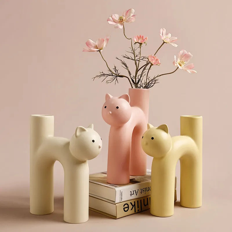 PurrPose - H-förmige Blumenvase für Katzen