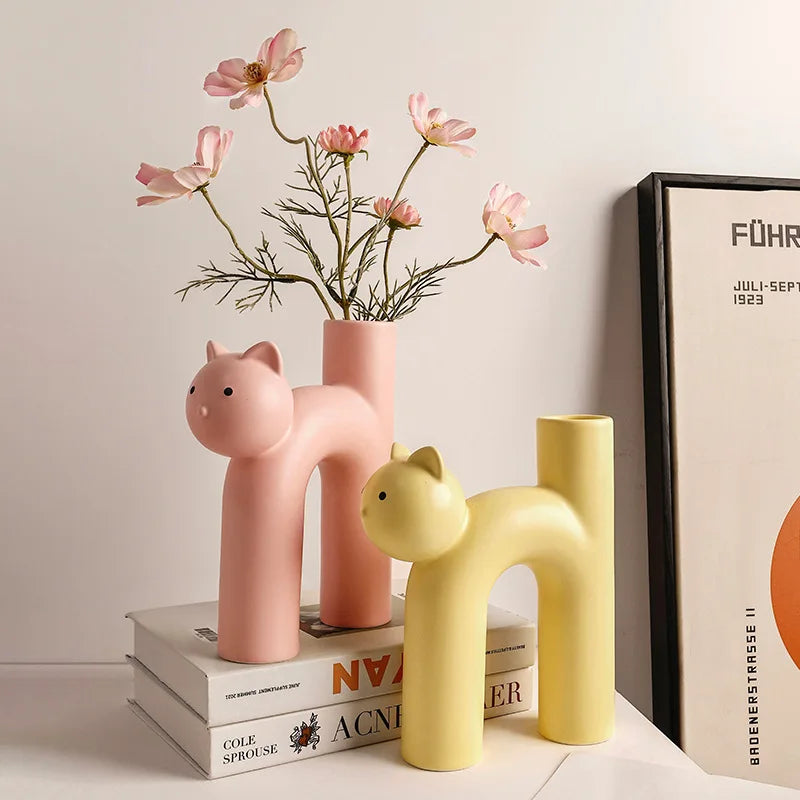 PurrPose - H-förmige Blumenvase für Katzen