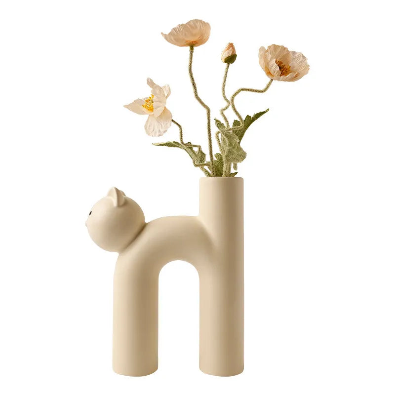 PurrPose - H-förmige Blumenvase für Katzen