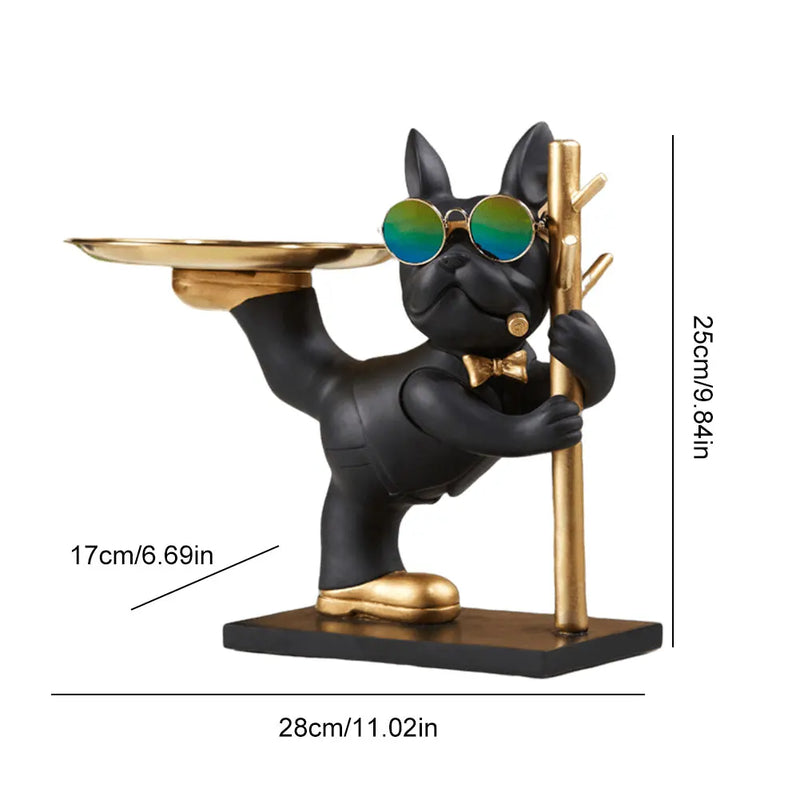 BarkBlend - Hundestatue Dekoratives Metalltablett