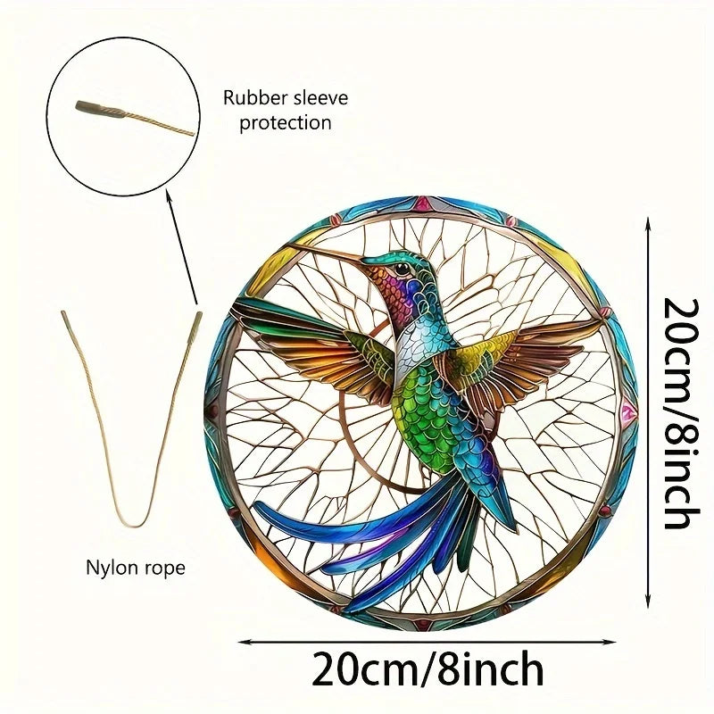 StainedRound - Hängender Kolibri-Fänger