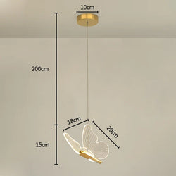 FlutterGlow - LED Schmetterling Pendelleuchten