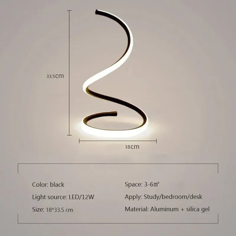 GlowStream - Moderne LED-Tischlampe