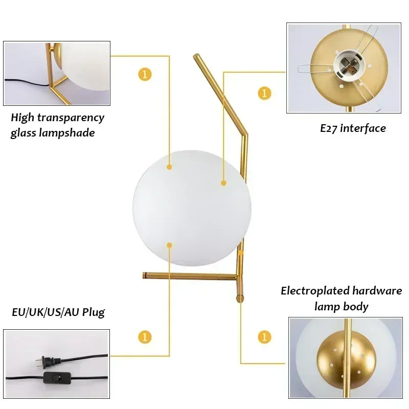 ClearEleganz - Moderne minimalistische Tischlampe