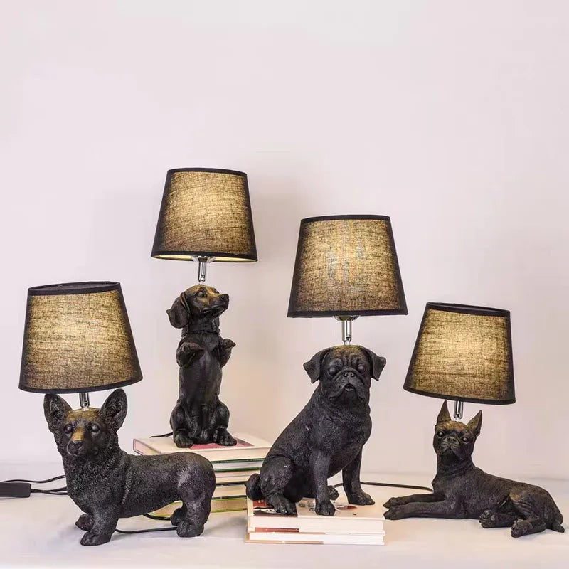 PupArt - Art Deco Puppy Tischlampe