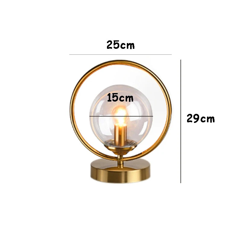 LuminaTreasure - Tischlampe mit Glaskugel