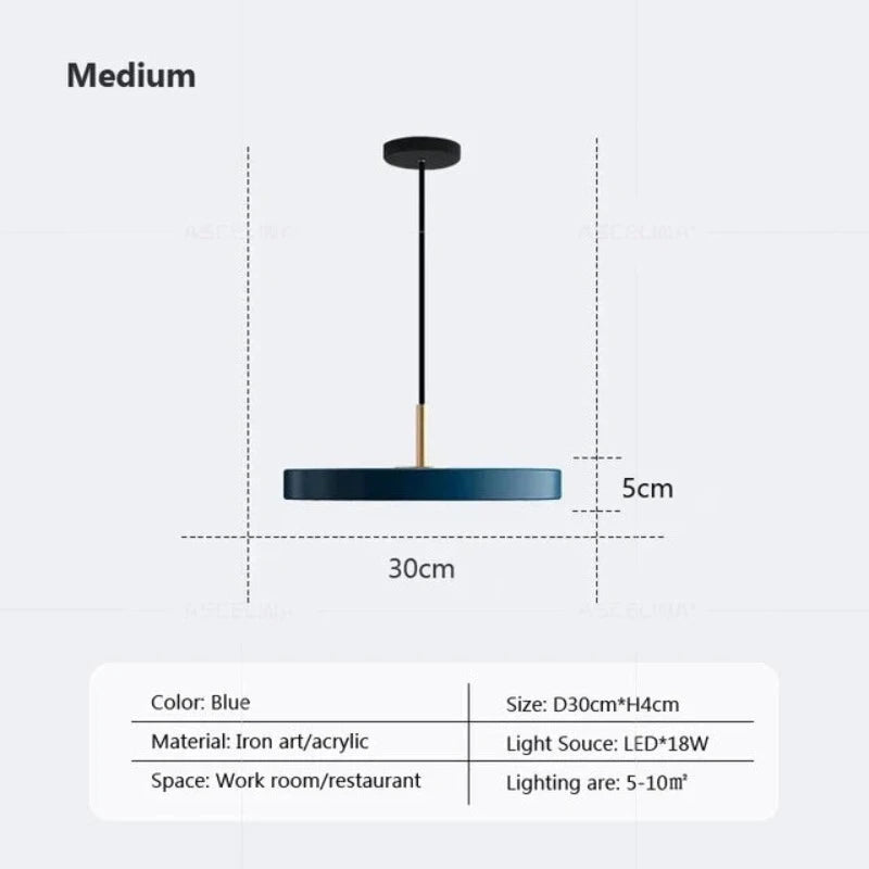 DynamicIllumination - Schlanke Scheiben Hängeleuchte