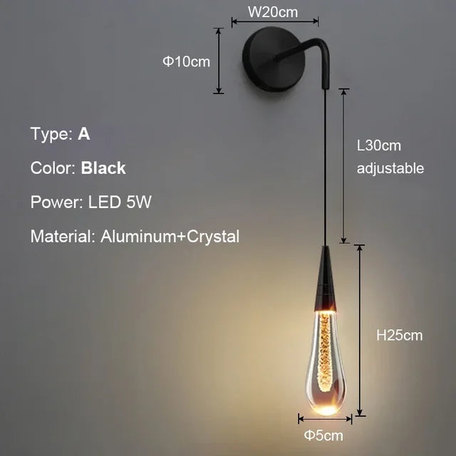 LuxePost - Post Crystals Wandlampen