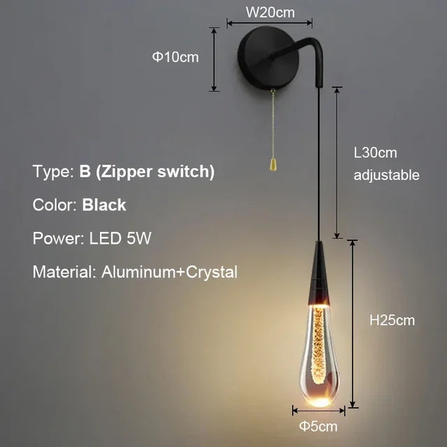 LuxePost - Post Crystals Wandlampen