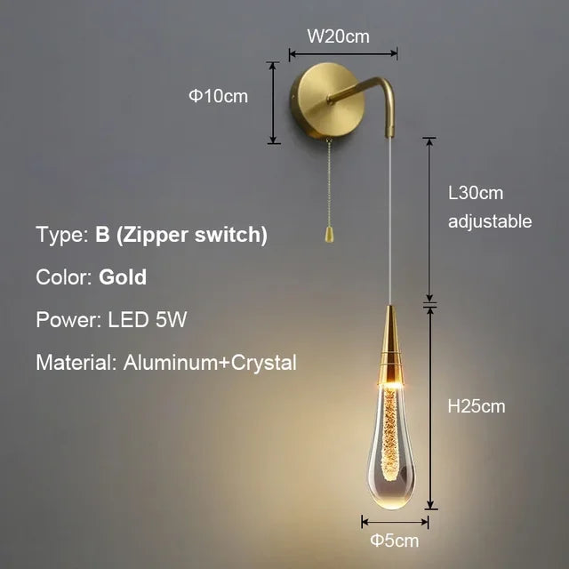 LuxePost - Post Crystals Wandlampen