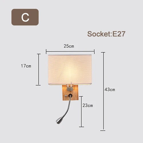 Moderne Retro Holz Eisen Kunst Lampe