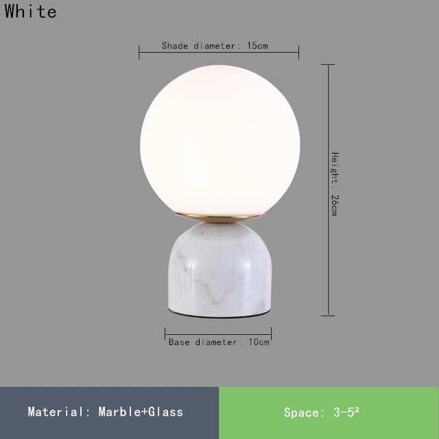 NordicRound - Marmorglas-Lampe