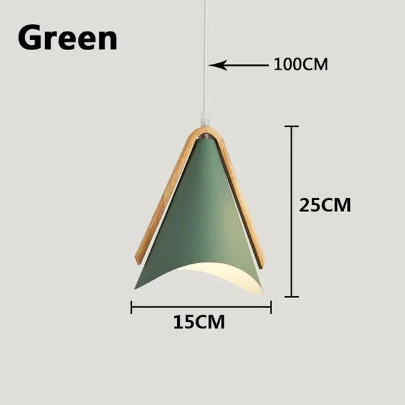 LuxeLuminaire - Moderne Hängelampe aus Eisen und Holz