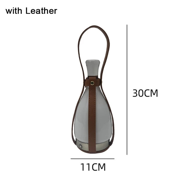 LeatherLuxe - Flasche Nordische Lampe