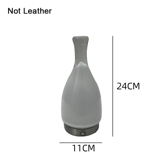 LeatherLuxe - Flasche Nordische Lampe