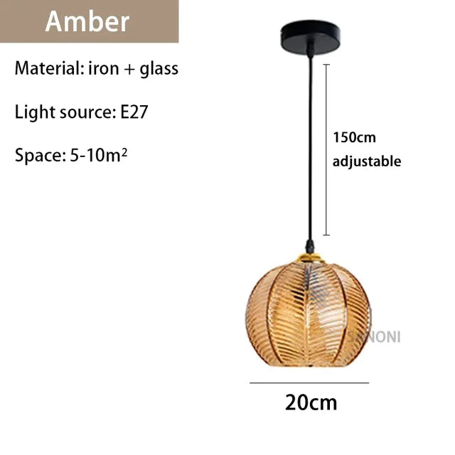 GlassSculpt - Glas Kronleuchter Lampe