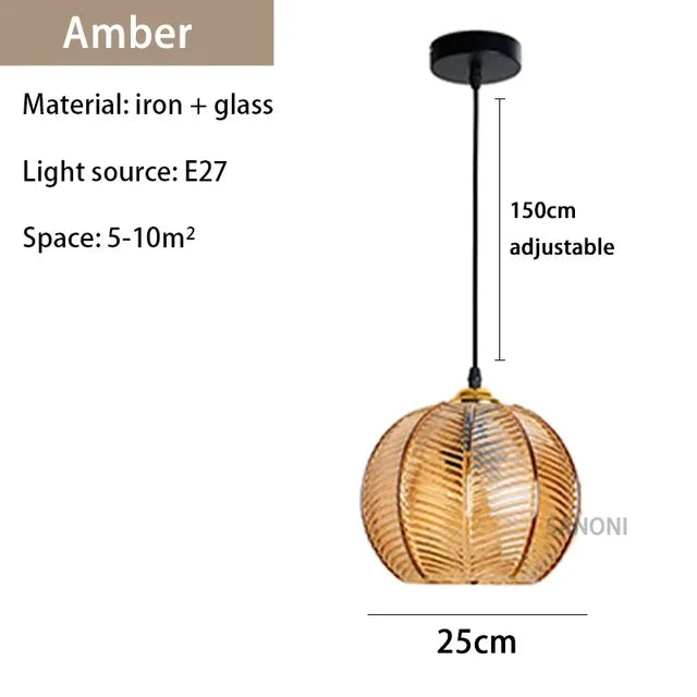 GlassSculpt - Glas Kronleuchter Lampe