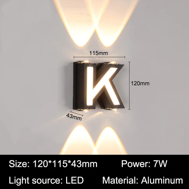 LetterGlow - Außenbuchstaben Wandlampe Dekoration