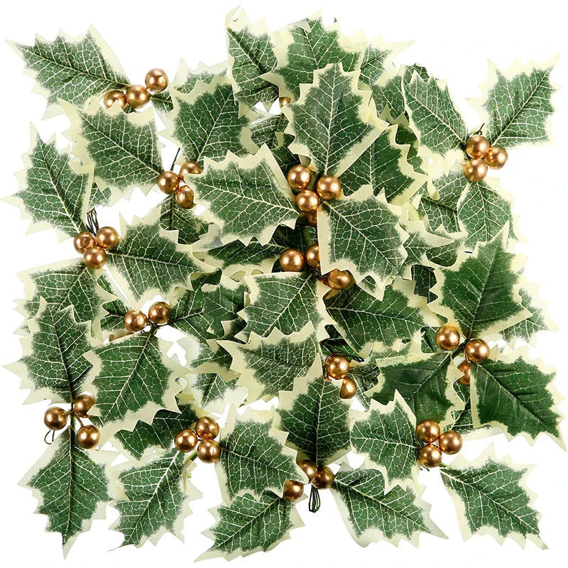 HolidayWreath | 50 Stück Weihnachtsblätter-Dekoration