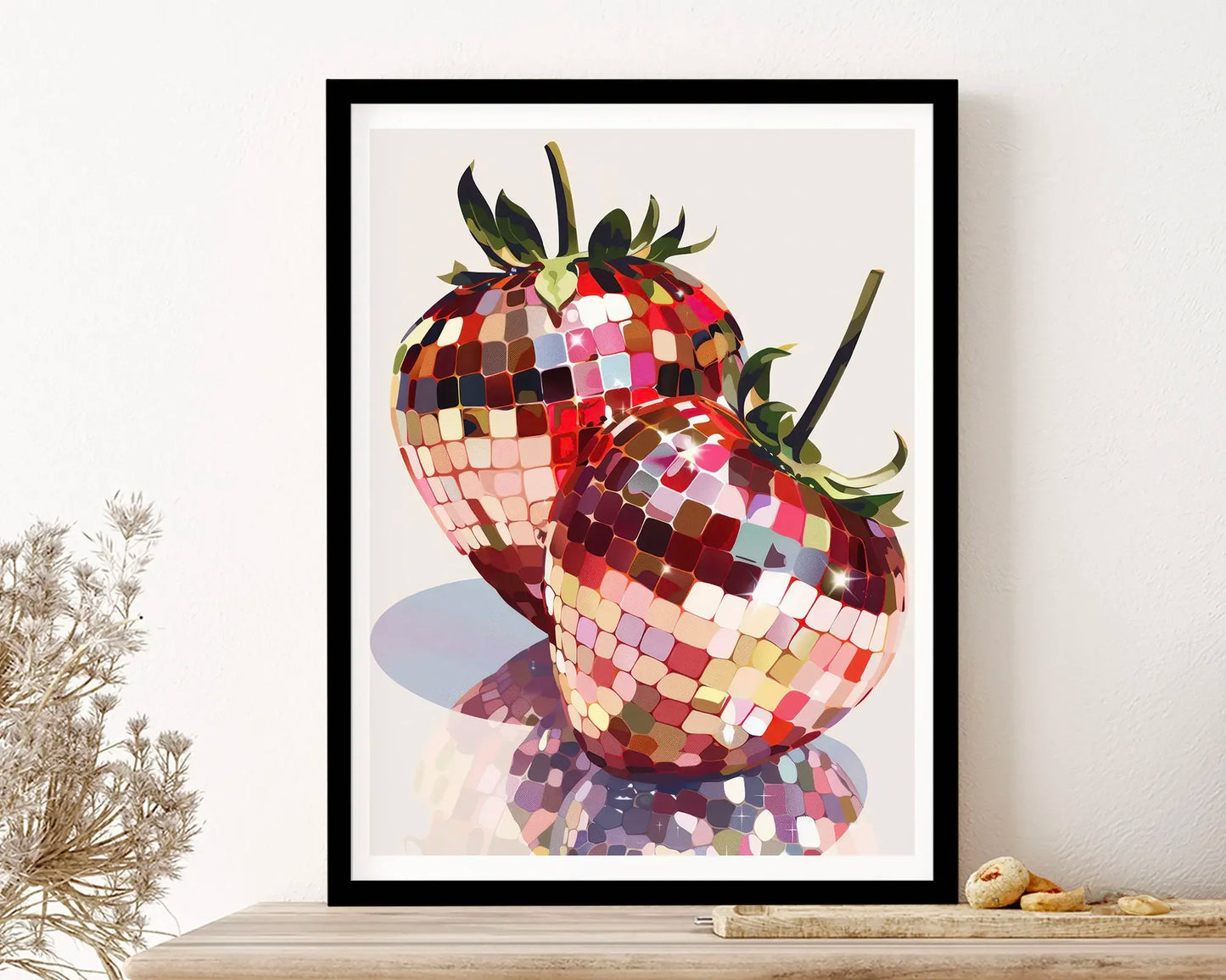 DiscoBerry | Disco Strawberry Künstlerisches Wandposter