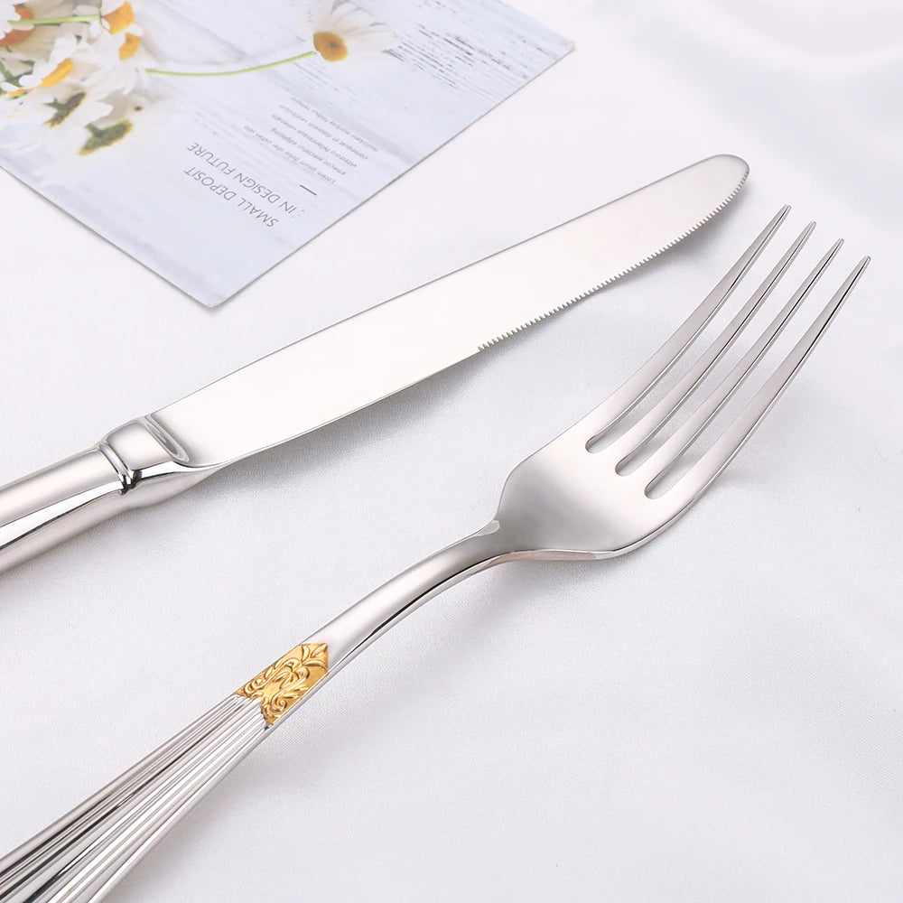 LuxCutlery | Vergoldetes Silberbesteck