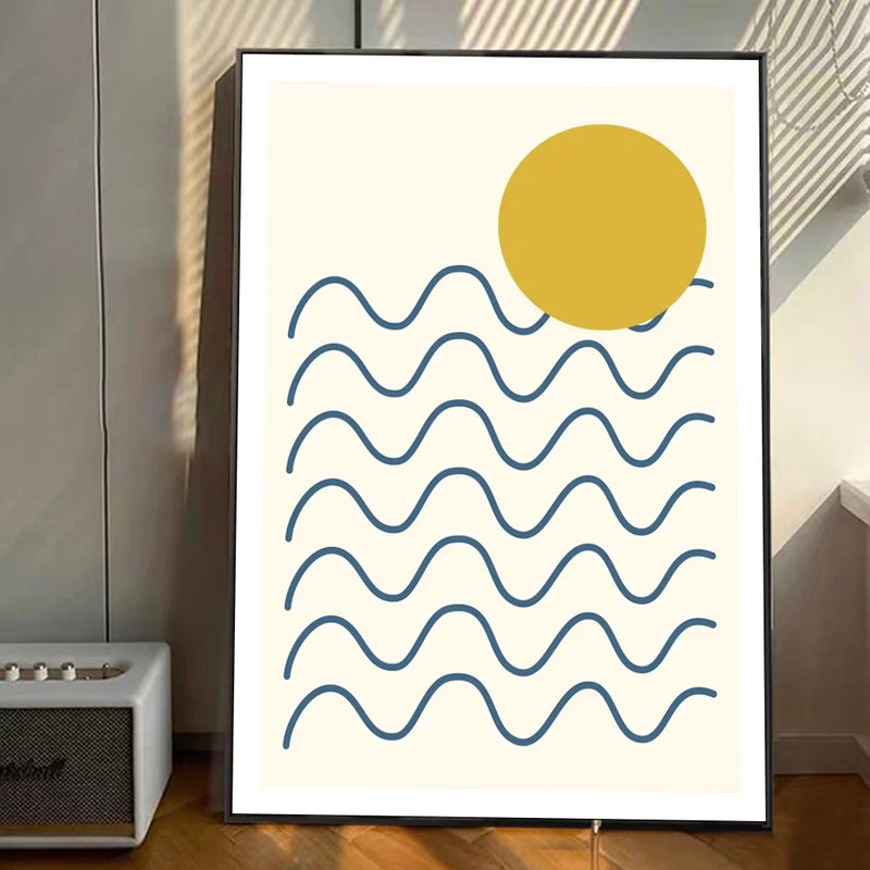 MoonTide | Ocean Wave Klebeposter Kunst