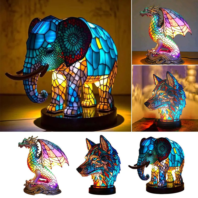 AnimalLustre | Tier-Glasmalerei-Lampe