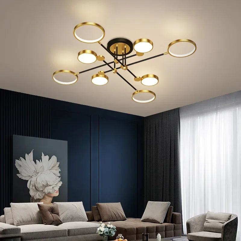 NordicLuxe |  Goldene Plafond Kronleuchter