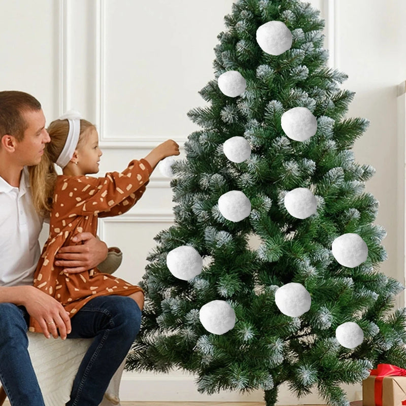 SnowyXmas | Weiße Schneekugeln Christbaumschmuck