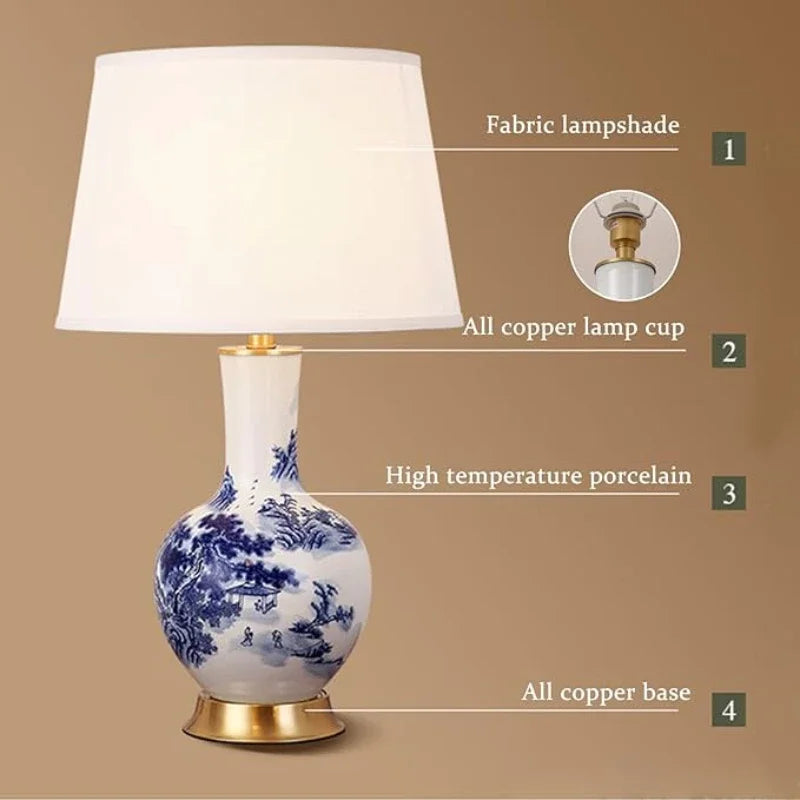 TraditionalCharm | Chinoiserie-Schreibtischlampe