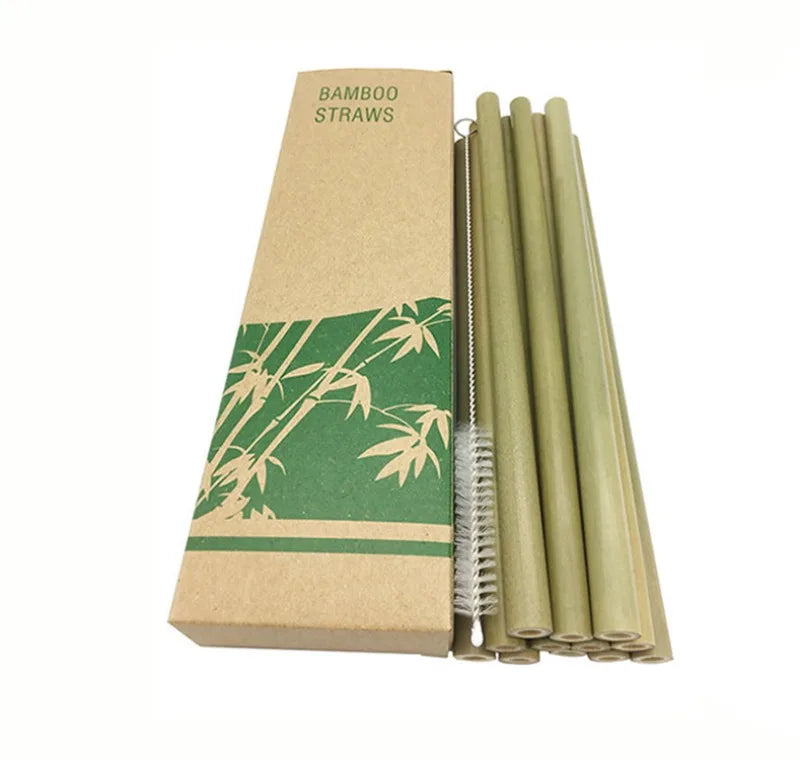 BambooCheers | Natürliche Bambus-Strohhalme Set mit Eco Reinigungsbürste