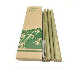 BambooCheers | Natürliche Bambus-Strohhalme Set mit Eco Reinigungsbürste