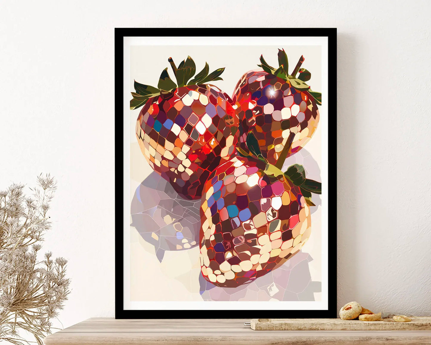 DiscoBerry | Disco Strawberry Künstlerisches Wandposter